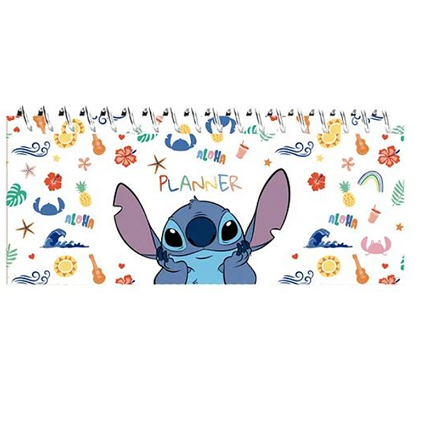 Planner de mesa Stitch - 52 Páginas - Capa Dura - 1 unidade - Disney Original - Rizzo