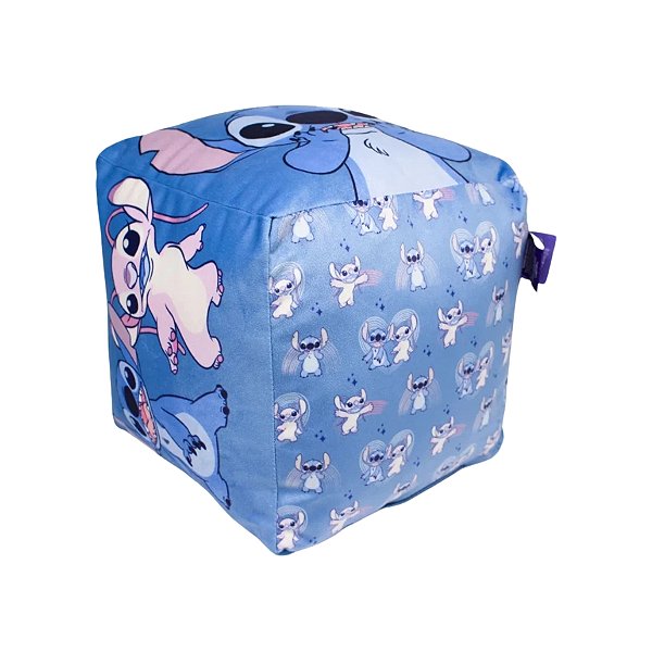 Almofada Stitch formato de cubo - 25x25cm - 1 unidade - Disney Original - Rizzo