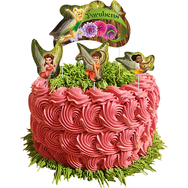 Topper para Bolo Festa Fadas Disney - 04 Unidades - Disney Original - Rizzo