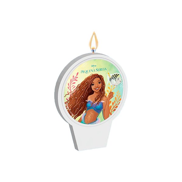 Vela Plana - A Pequena Sereia - 1 unidade - Disney Original - Rizzo