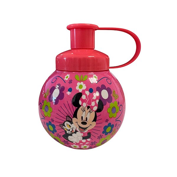 Garrafa Squeeze Bola Minnie Amigos - Rosa - 250ml  - 1 unidade - Disney Original - Rizzo