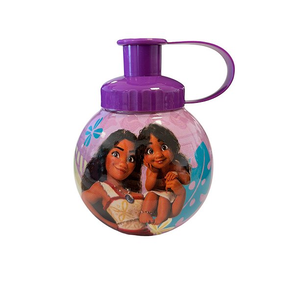 Garrafa Squeeze Bola Princesa Moana - Lilás e Roxa - 250ml  - 1 unidade - Disney Original - Rizzo