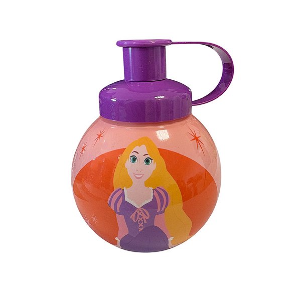 Garrafa Squeeze Bola Princesa Rapunzel - Roxa - 250ml  - 1 unidade - Disney Original - Rizzo