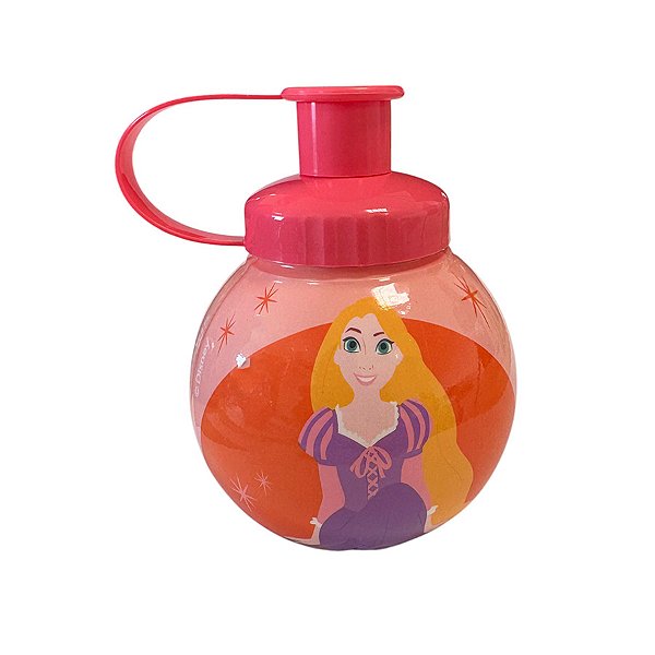 Garrafa Squeeze Bola Princesa Rapunzel - Rosa - 250ml  - 1 unidade - Disney Original - Rizzo