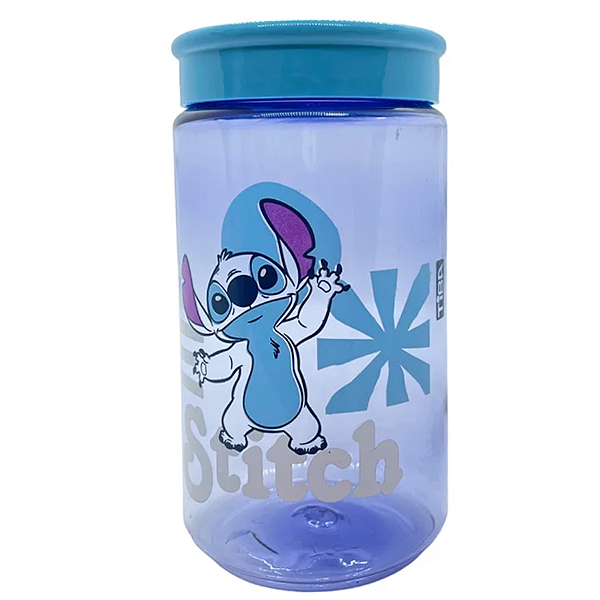 Pote de Plástico Organizador Azul Stitch - 11,5x6cm - 350ml - 1 unidade - Disney Original - Rizzo