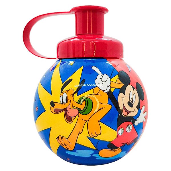 Garrafa Squeeze Bola Mickey e Pluto - Vermelha - 250ml  - 1 unidade - Disney Original - Rizzo