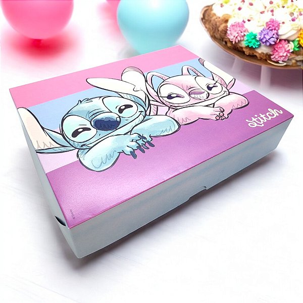 Caixa Retangular Com Tampa - Stitch - 1 unidade - Disney Original - Rizzo