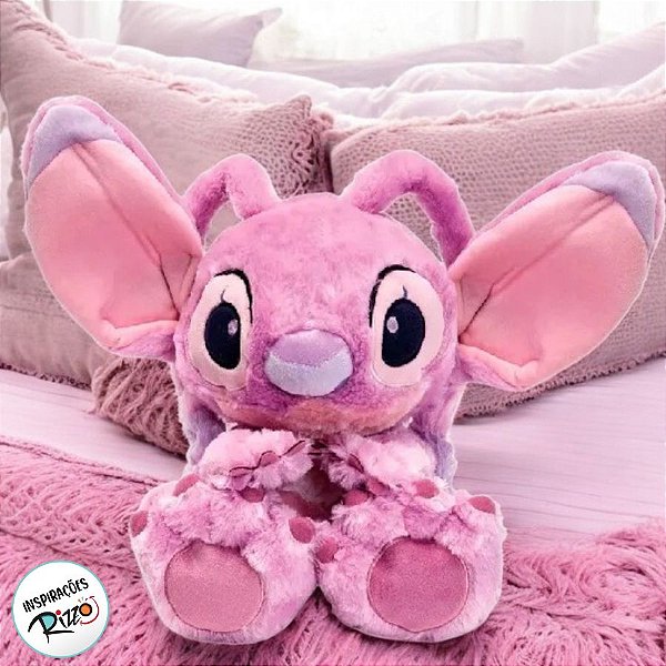 Pelúcia Angel Big Feet 40cm - Lilo & Stitch - 1 unidade - Disney Original - Rizzo