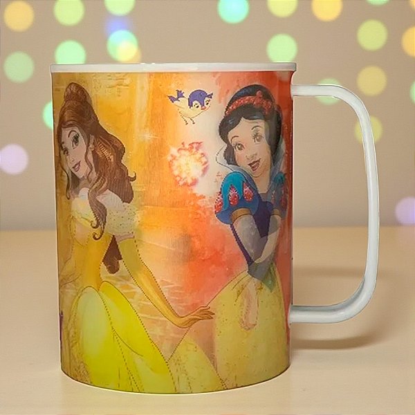 Caneca para Lembrancinha  3D Princesas - 1 Unidade - Disney Original - Rizzo