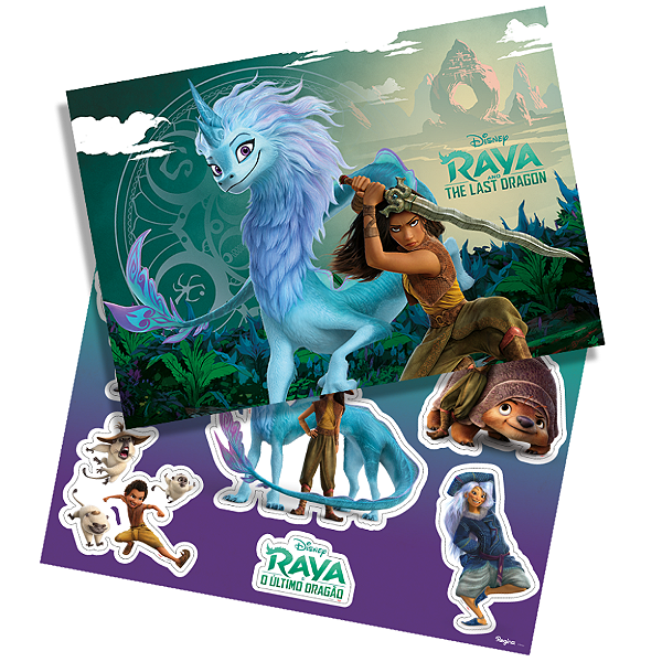 Kit Decorativo Festa Raya e o Último Dragão - 02 unidades - Disney Original -