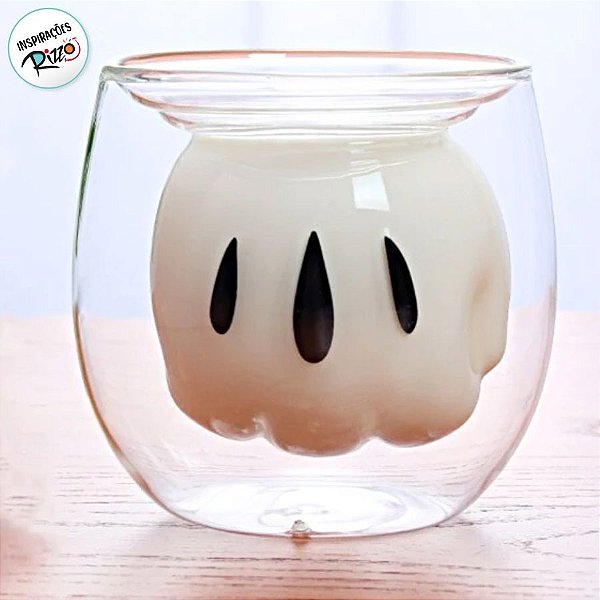 Copo de Borossilicato - Luva Mickey - 150ml - 1 unidade - Disney Original - Rizzo