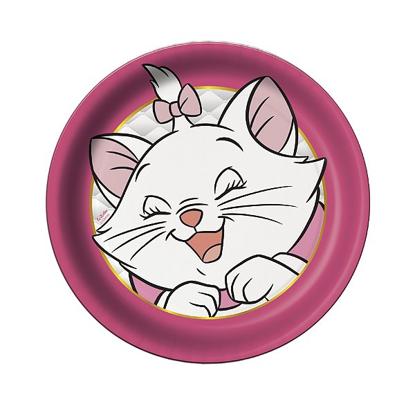 Prato Redondo Festa Marie - 8 unidades - Disney Original - Rizzo