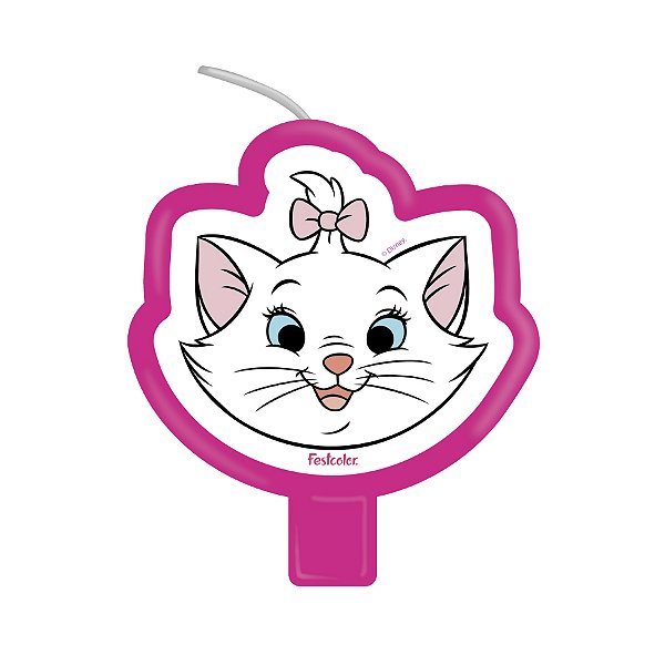 Vela Plana Festa Marie - 1 unidade - Disney Original - Rizzo