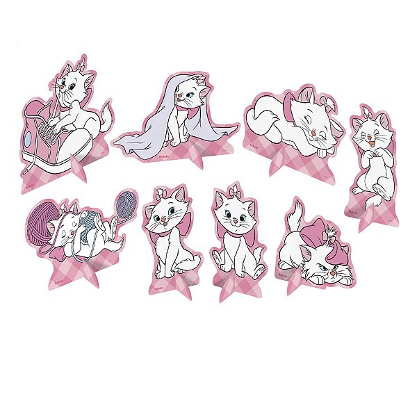 Decoração de Mesa Festa Marie  - 8 unidades - Disney Original - Rizzo