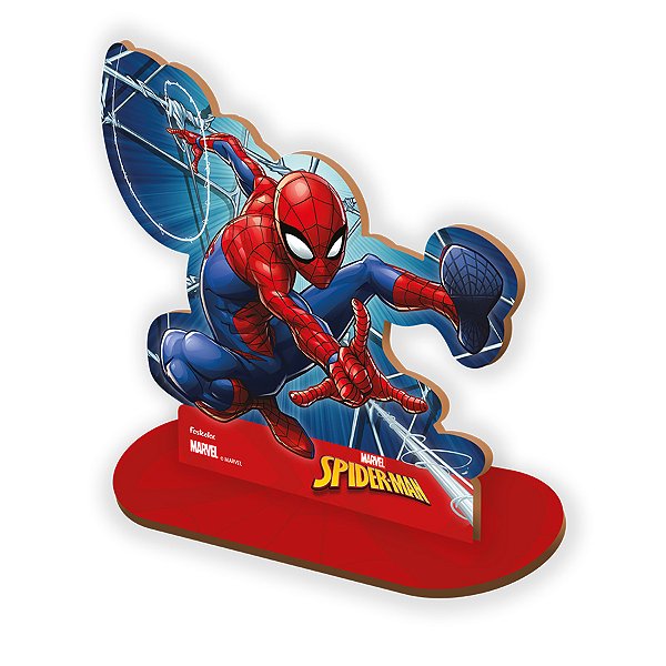 Efeite de Mesa Homem-Aranha Lança-Teia em MDF - 1 unidade - Disney Original