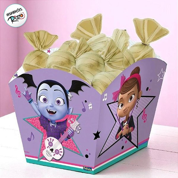 Cachepot Festa Vampirina - 8 unidades - Disney Original - FestColor Festas