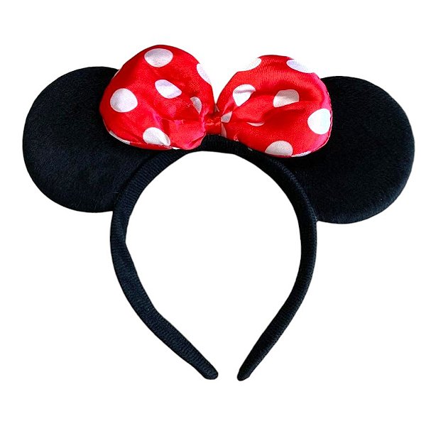 Tiara Minnie Laço Kids Vermelho Peluciada - 1 unidade - Disney Original - Rizzo