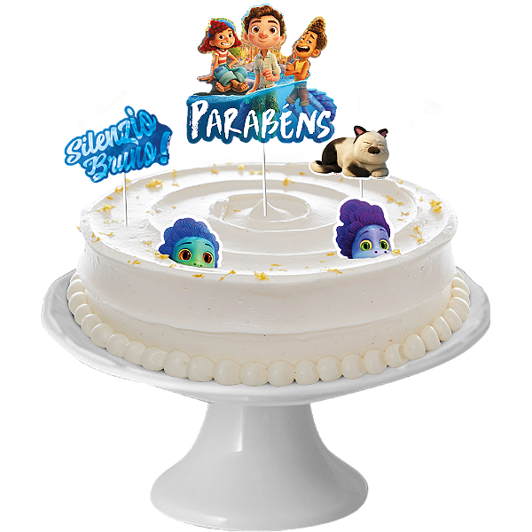 Topo De Bolo Cenário Luca - 05 Unidades - Disney Original - Rizzo