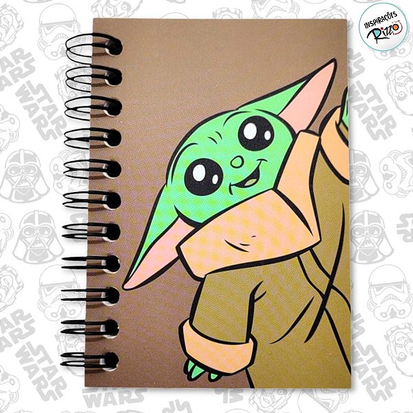 Caderninho de Anotações - Baby Yoda I - Star Wars - 50 Folhas - 7x10cm - 1 unidade - Disney Original - Rizzo