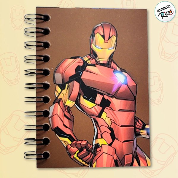 Caderninho de Anotações - Homem de Ferro - 50 Folhas - 7x10cm - 1 unidade - Disney Original - Rizzo