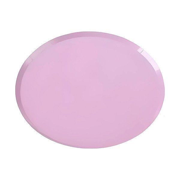 Prato de Papel Redondo Biodegradável - Lilás - Candy Color - 8 unidades - Rizzo