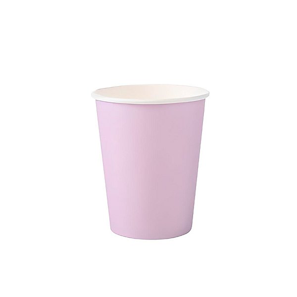 Copo de Papel Biodegradável 270ml - Lilás - Candy Color - 8 unidades - Rizzo