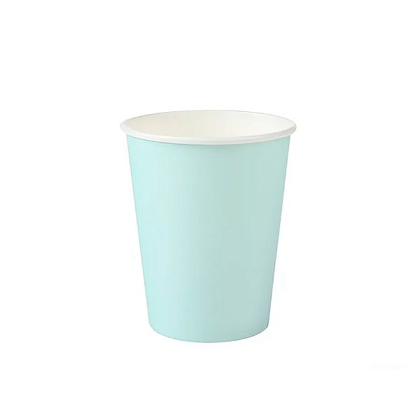 Copo de Papel Biodegradável 270ml - Verde - Candy Color - 8 unidades - Rizzo