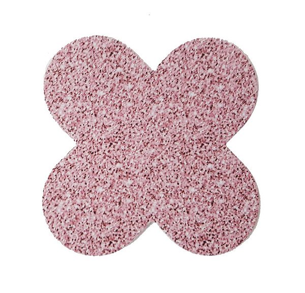 Forminha para doces 4 Pétalas Glitter Rosa - 50 unidades -  NC Toys