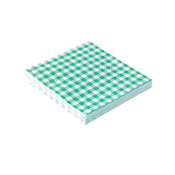 Guardanapo - 32x32cm - Verde Xadrez  - 20 unidades - Rizzo