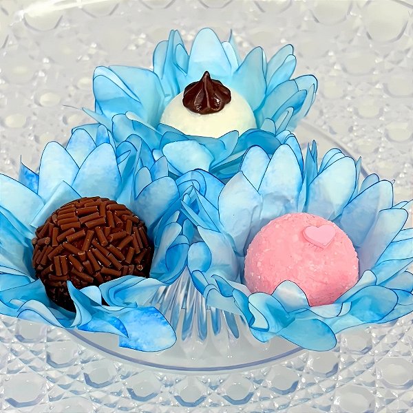 Forminha para Doces Finos - Madri Azul Claro - 30 unidades - Decora Doces - Rizzo