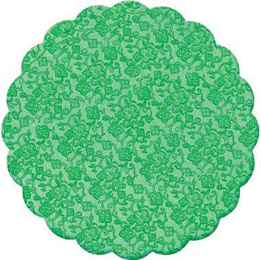 Fundo Rendado Redondo Verde Escuro 9cm - 100 unidades - Cromus - Rizzo Embalagens