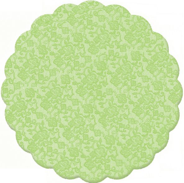 Fundo Rendado Redondo Verde Cítrico 9cm - 100 unidades - Cromus - Rizzo Embalagens