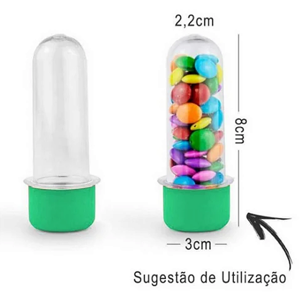 Mini Tubete Lembrancinha 8cm 10 unidades - Tiffany - Rizzo Embalagens e Festas