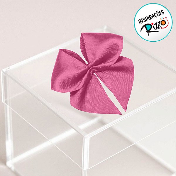 Lacinho de Fita de Cetim Rosa Bebe 22mm - 5cm - Cor 310 - 12 unidades - Progresso - Rizzo