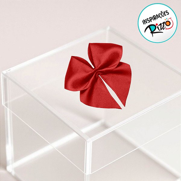 Lacinho de Fita de Cetim Vermelho 15mm - 3,5cm - Cor 209 - 20 unidades - Progresso - Rizzo