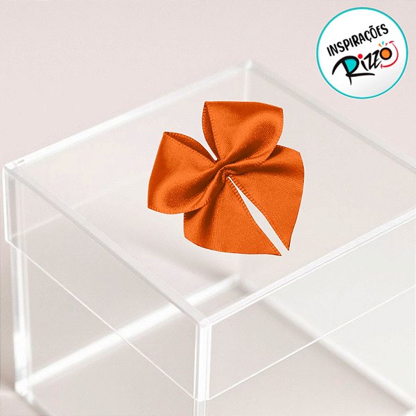 Lacinho de Fita de Cetim Laranja 15mm - 3,5cm - Cor 066 - 20 unidades - Progresso - Rizzo