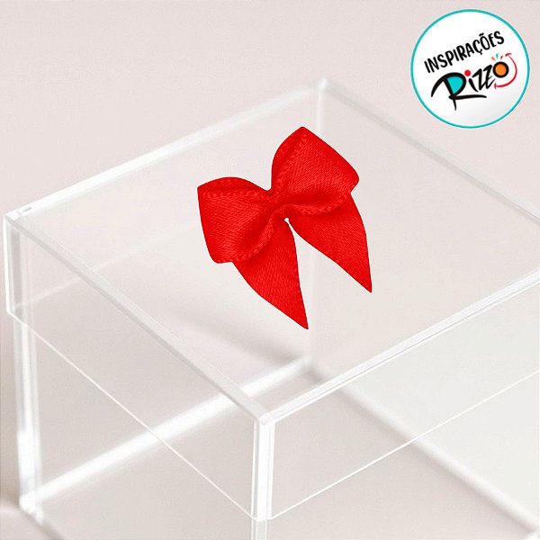 Lacinho de Fita de Cetim Vermelho 10mm - 2,5cm - Cor 209 - 50 unidades - Progresso - Rizzo