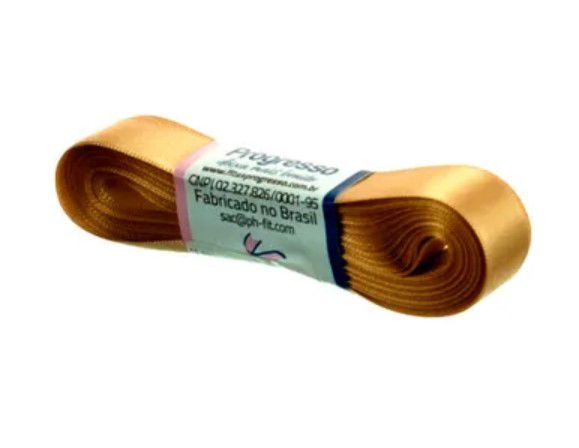 Fita de Cetim Progresso 15mm nº3 - 10m Cor 228 Ouro - 01 unidade