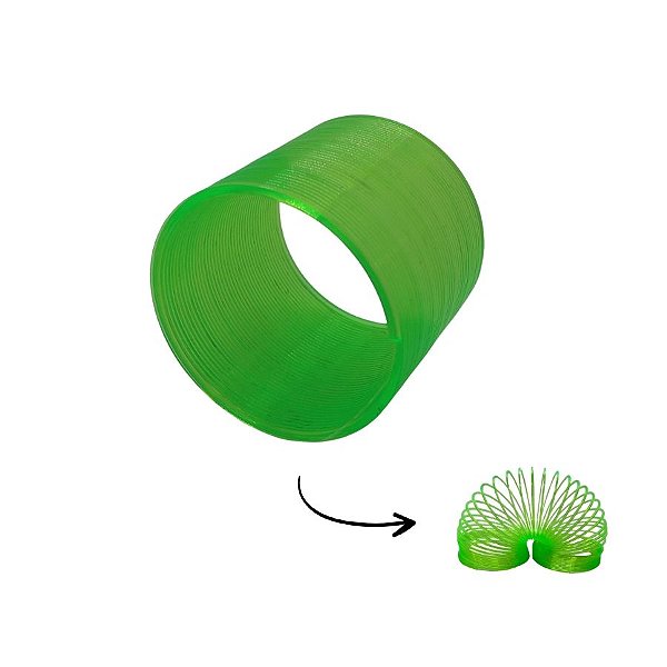 Lembrancinha Brinquedo Mola Maluca Circulo - Verde - 1 unidade - Rizzo