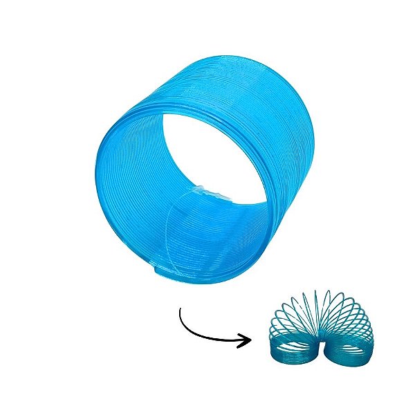 Lembrancinha Brinquedo Mola Maluca Circulo - Azul - 1 unidade - Rizzo