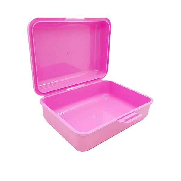 Caixinha Lembrancinha Plástica Rosa 18x13x7cm - 1 unidade - Rizzo