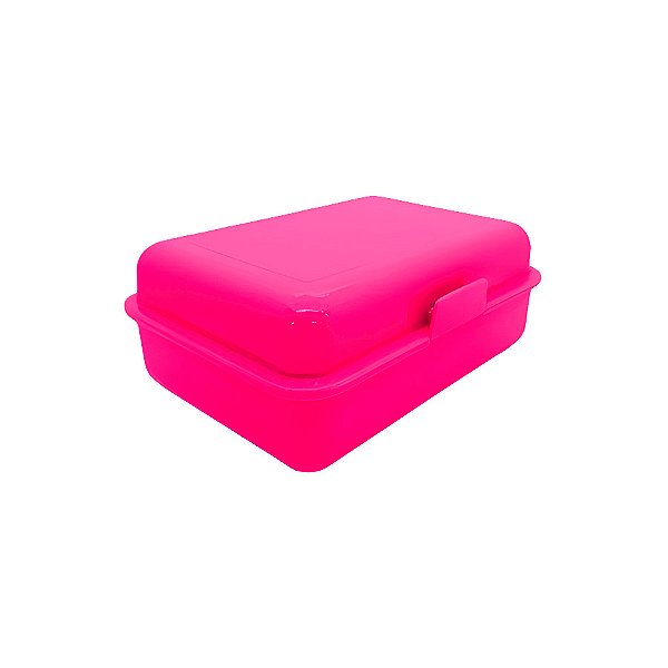 Caixinha Lembrancinha Plástica Rosa Pink 18cm x 7cm - 1 unidade - Rizzo