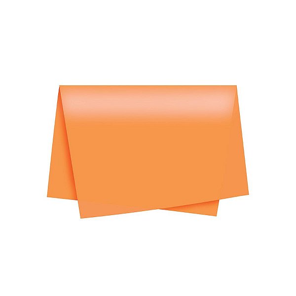 Papel de Seda - 50x70cm - Laranja - 10 folhas - Riacho - Rizzo