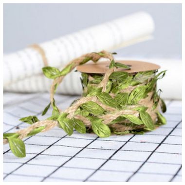 Fio Decorativo Juta com Folhas 3m - Rizzo