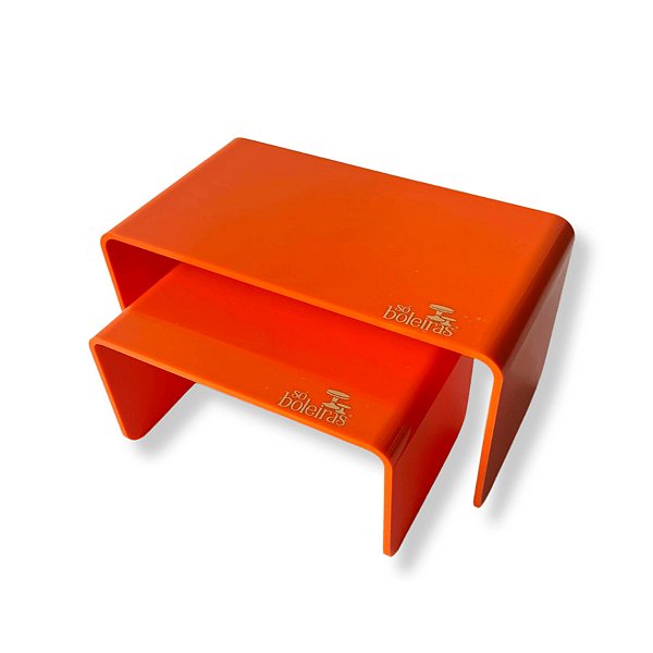 Kit Suporte para Doces Elevadores - Laranja - 2 unidades - Só Boleiras - Rizzo