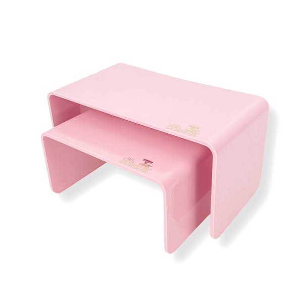 Kit Suporte para Doces Elevadores - Rosa Claro - 2 unidades - Só Boleiras - Rizzo