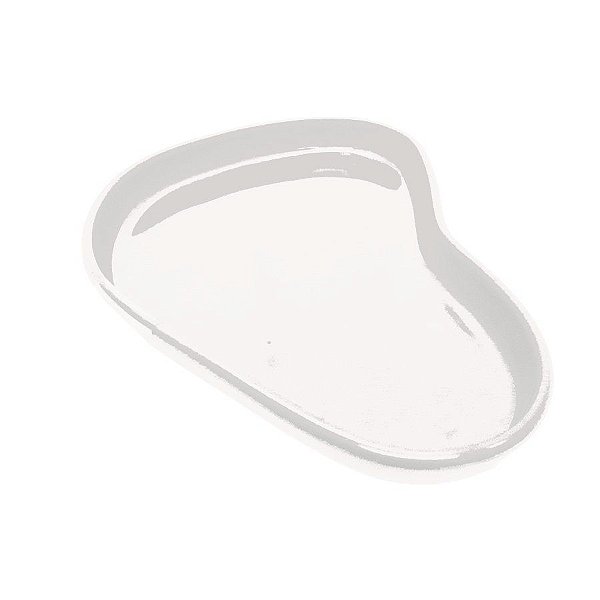 Bandeja Orgânica  - 17x11 cm -  Branco - 1 unidade - Só Boleiras - Rizzo