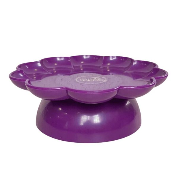 Bandeja Flower Com Pé - 205mm - Roxo - 1 unidade - Só Boleiras - Rizzo