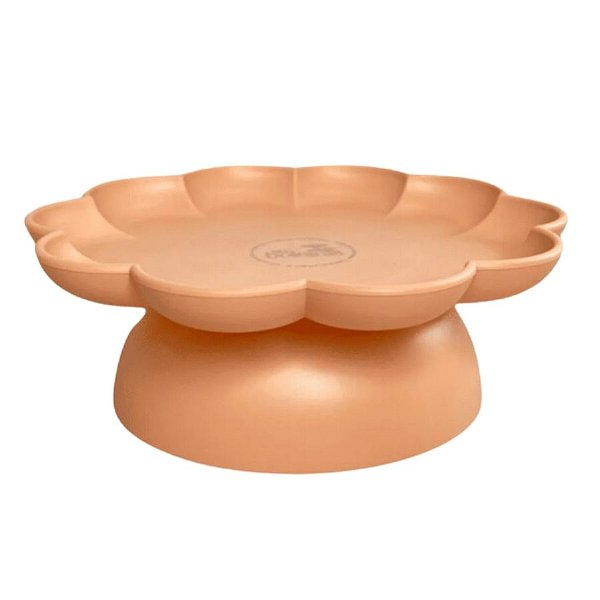 Bandeja Flower Com Pé - 205mm - Pessego Fosco - 1 unidade - Só Boleiras - Rizzo