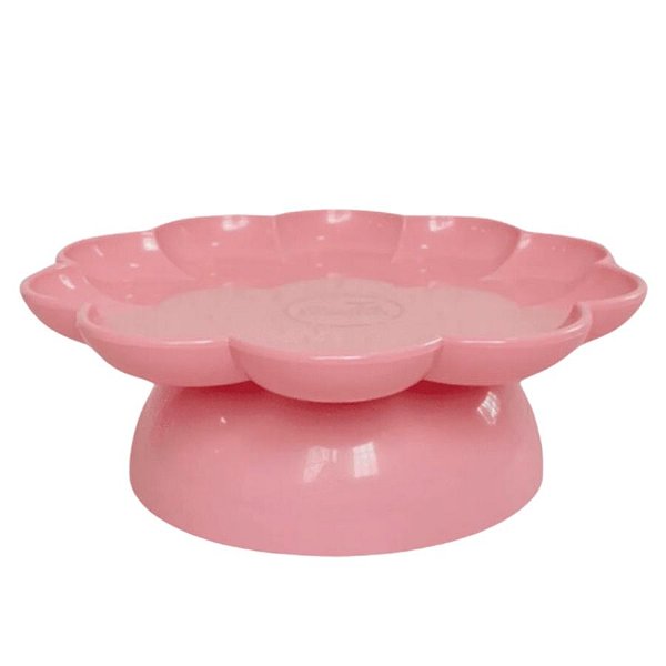 Bandeja Flower Com Pé - 205mm - Rose - 1 unidade - Só Boleiras - Rizzo